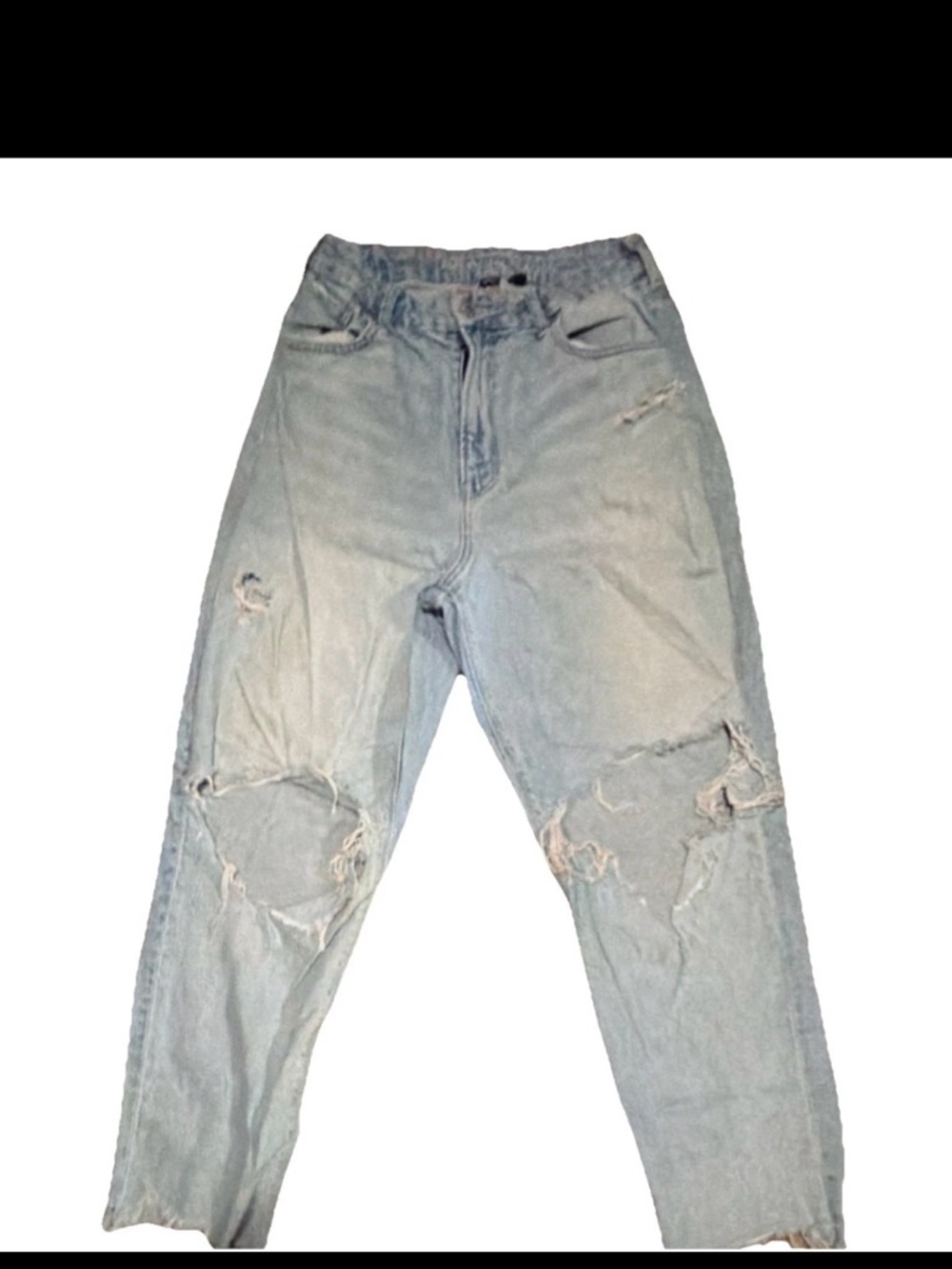 American Eagle Outfitters Light Wash Distressed Boyfriend Jeans